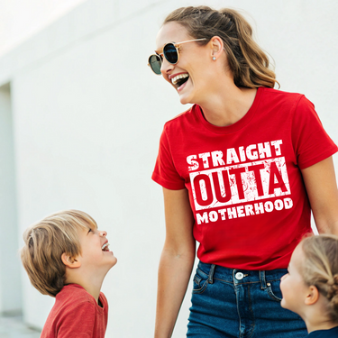 Hilarious graphic tee for strong and tired patriotic moms